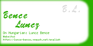 bence luncz business card